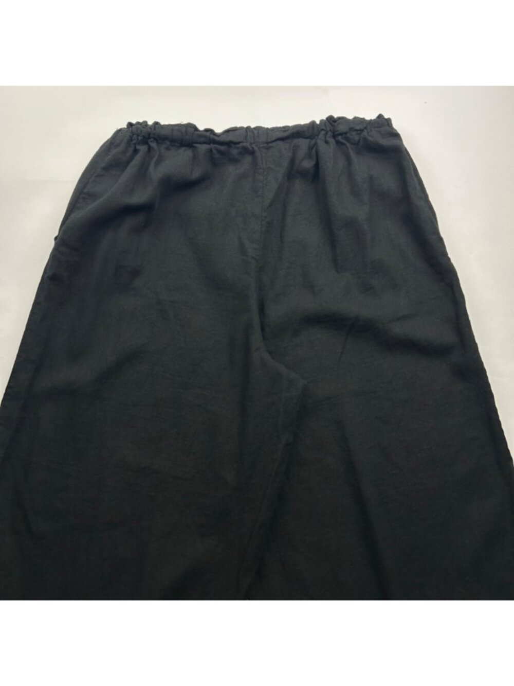 MAX Studio Black Linen Blend Balloon Leg Lounge Pant L - Picture 7 of 8